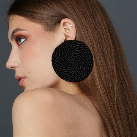 oversized disc earrings